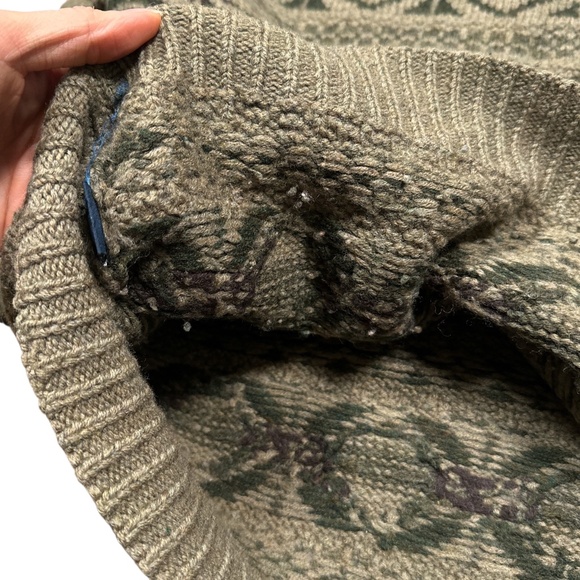 Vintage 90s Polo Ralph Lauren Fair Isle Norwegian Turtleneck Sweater Mens XL - Picture 5 of 8